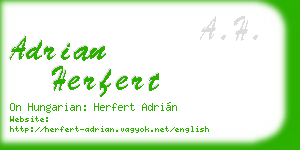 adrian herfert business card