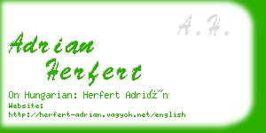 adrian herfert business card